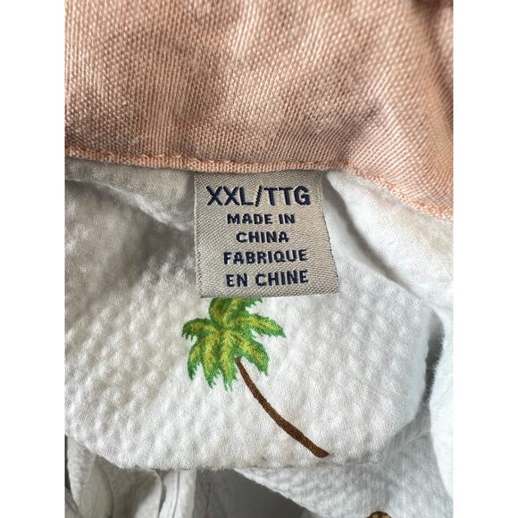 Tommy Bahama Flamingo Tango Camp Short Sleeves Shirt Size XXL Stretchy Fabric - Picture 13 of 15